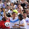 Et Michaël Llodra "pump it up" ! Samedi 21 mai 2011, chaude ambiance à la Porte d'Auteuil, pour l'ouverture des Internationaux de France de Roland-Garros !