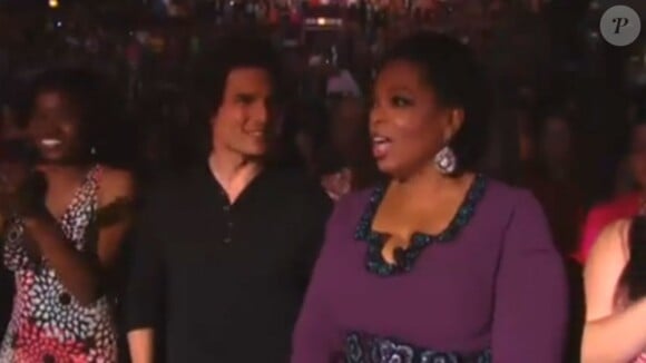 Tom Cruise et Oprah Winfrey lors du dernier épisode du Oprah Winfrey Show, enregistré à Chicago le 17 mai 2011.