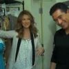 Mario Lopez à la découverte du dressing de Céline Dion à Las Vegas, mars 2011.