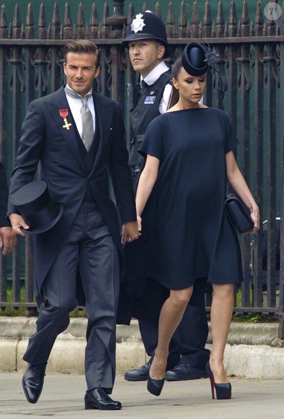 Victoria Beckham lors du mariage de William et Kate le 29 avril 2011