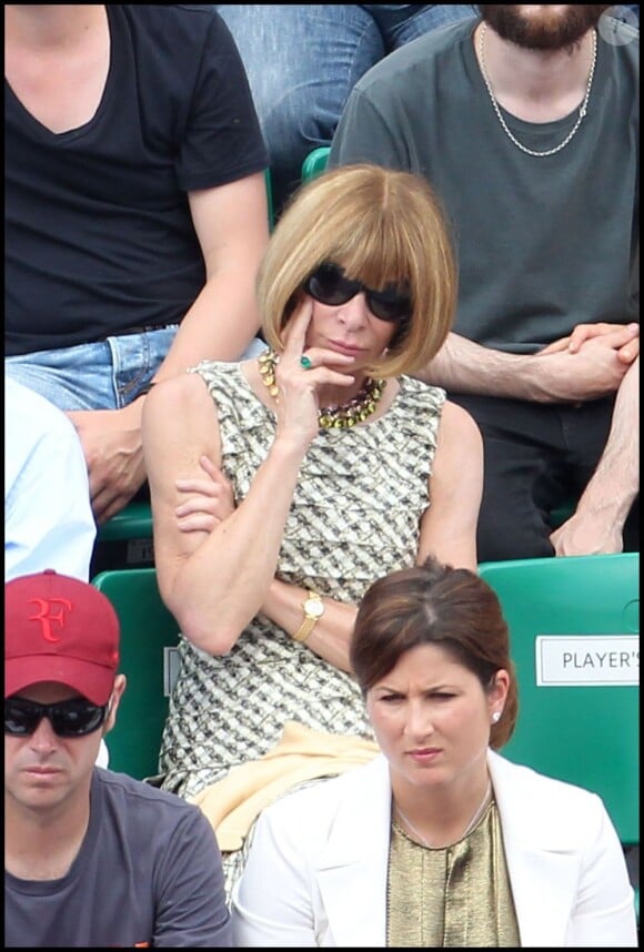 Anna Wintour lors de la finale du tournoi de Roland-Garros, le diamnche 5 juin 2011.