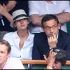 Jean-Luc Delarue et Anissa lors de la finale du tournoi de Roland-Garros, le diamnche 5 juin 2011.