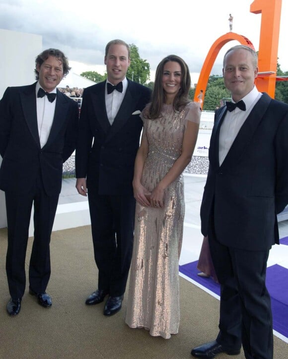Arpad Busson, William et Kate à la soirée de bienfaisance en l'honneur de l'association ARK, à Kensington Palace, à Londres, le 9 juin 2011.