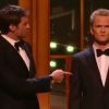 Les stars hollywoodiennes Neil Patrick Harris et Hugh Jackman, lors de la 65e cérémonie des Tony Awards, à New York, le 12 juin 2011.