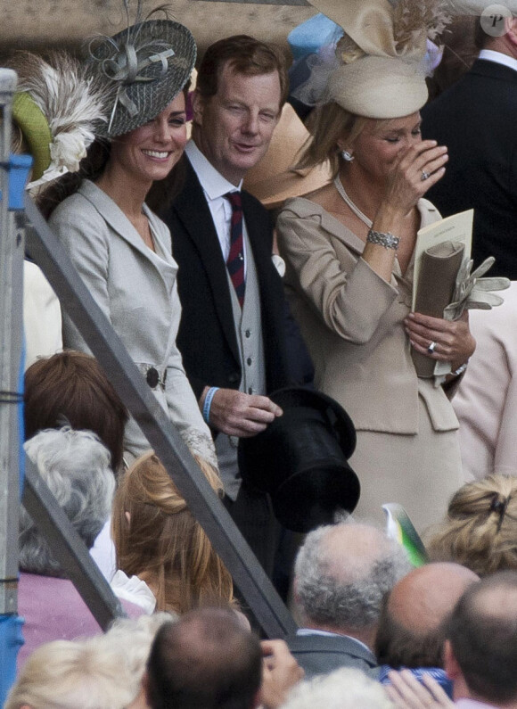 Kate Middleton lors de la cérémonie annuelle de l'Ordre de la jarretière dans la chapelle Saint George à Windsor le 13 juin 2011
