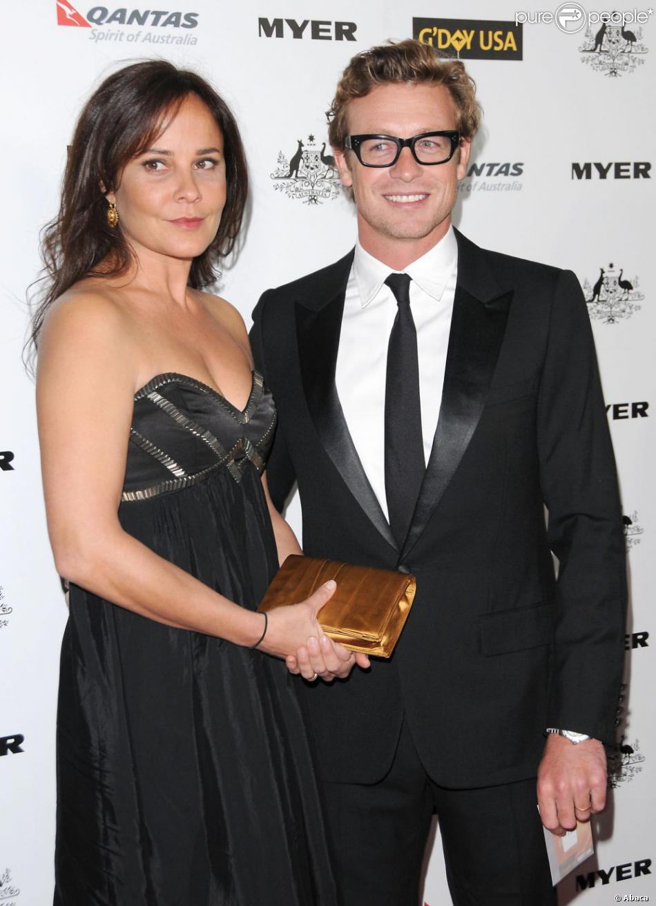 Simon Baker et Rebecca Rigg à Hollywood en janvier 2011. - Purepeople