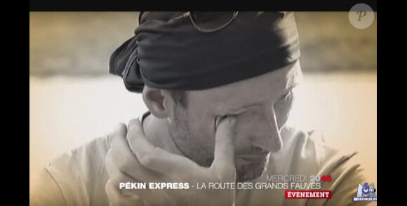 Nicolas craque dans la bande-annonce de Pékin Express : la route des grands fauves diffusé le mercredi 22 juin 2011 à 20h45 sur M6