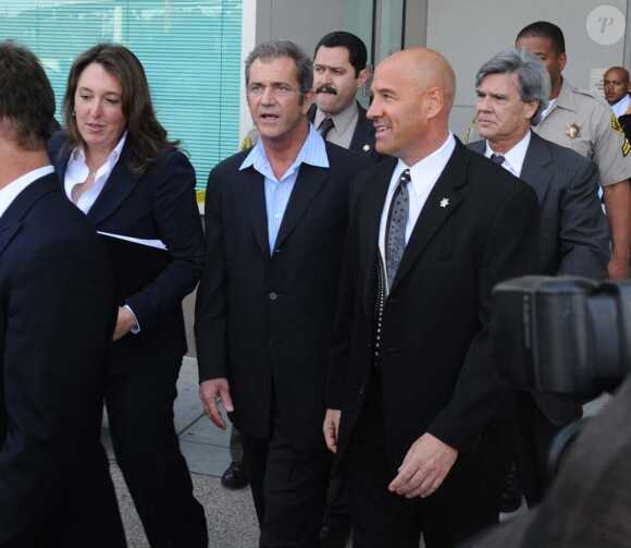 Mel Gibson à Los Angeles, le jour de sa condamnation, le 11 mars 2011.