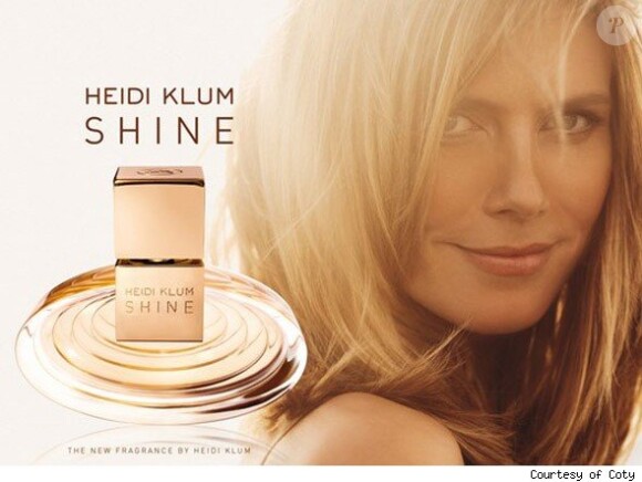 Heidi Klum sur le visuel de son premier parfum, Shine