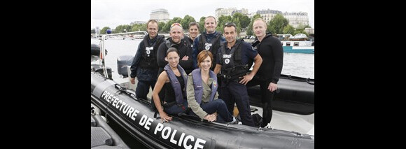 Véronique Mounier avec Natasha St-Pier pendant le tournage de l'émision.