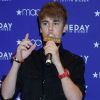 Justin Bieber, lors du lancement de son parfum Someday, au magasin Macy's à New York, le 23 juin 2011.
