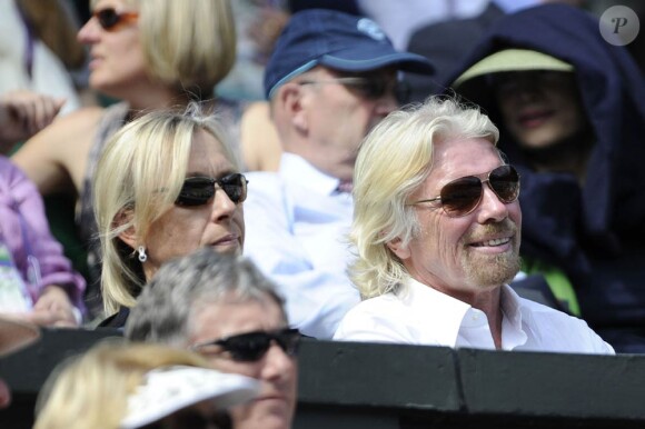 Richard Branson au tournoi de Wimbledon. 1er juillet 2011