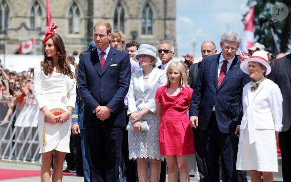 Le prince William et la duchesse Catherine de Cambridge à Ottawa, au Canada, pendant leur première visite officielle internationale en tant que  jeunes mariés, le 1er juillet 2011