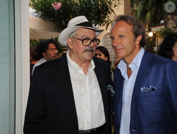 Settimio Garritano et Andrea Della Valle lors du cocktail d'inauguration de l'exposition consacrée à Jackie O. à Capri, le 2 juillet 2011