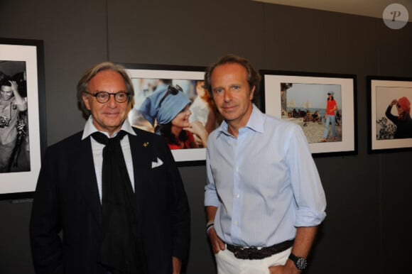 Diego et Andrea Della Valle lors de l'inauguration de l'exposition consacrée à Jackie O. à  Capri, le 2 juillet 2011