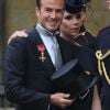 Victoria et David Beckham lors du mariage de Kate et William le 29 avril 2011
