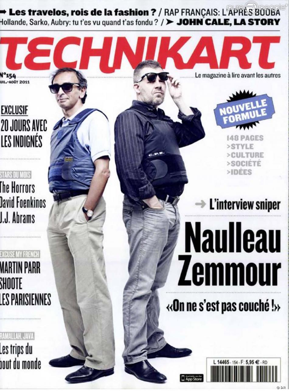 Eric Naulleau et Eric Zemmour en couverture de  Technikart , en kiosques le 8 juillet 2011.