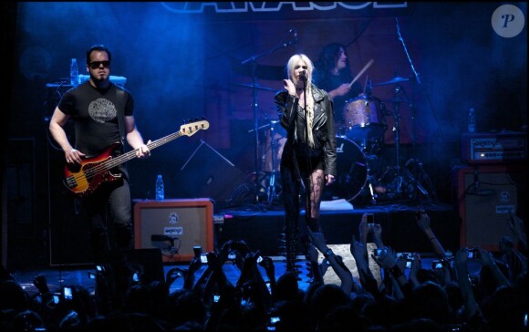 Taylor Momsen chante à Madrid, le 7 juillet 2011.