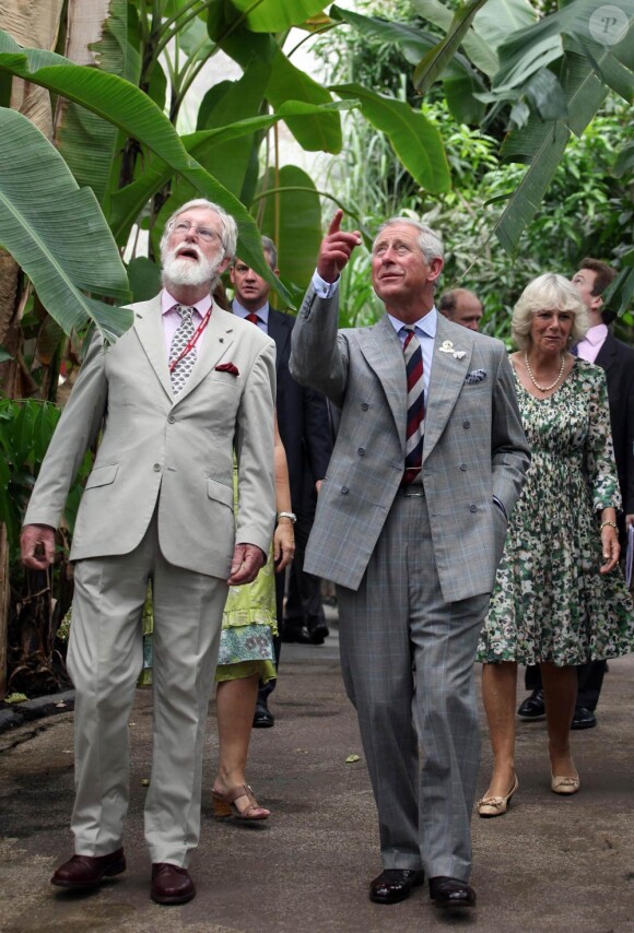 Le prince Charles et son épouse Camilla Parker Bowles célébraient le 10e anniversaire du Projet Eden, dans le Devon, le 12 juillet 2011.