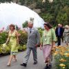 Le prince Charles et son épouse Camilla Parker Bowles célébraient le 10e anniversaire du Projet Eden, dans le Devon, le 12 juillet 2011.