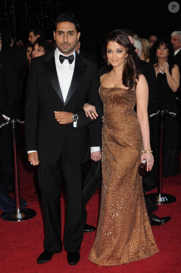 Aishwarya Rai et Abhishekh Bachchan aux Oscars en 2011