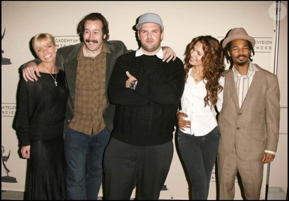 Le comédien Ethan Suplee en 2006 avec l'équipe de My Name is Earl.