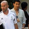 Zinedine Zidane lors de l'entrainement avant le match Los Angeles-real de Madrid le 15 juillet 2011