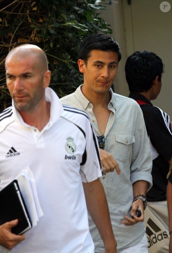 Zinedine Zidane lors de l'entrainement avant le match Los Angeles-real de Madrid le 15 juillet 2011