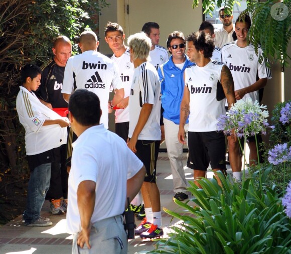 L'entrainement avant le match Los Angeles-real de Madrid le 15 juillet 2011
