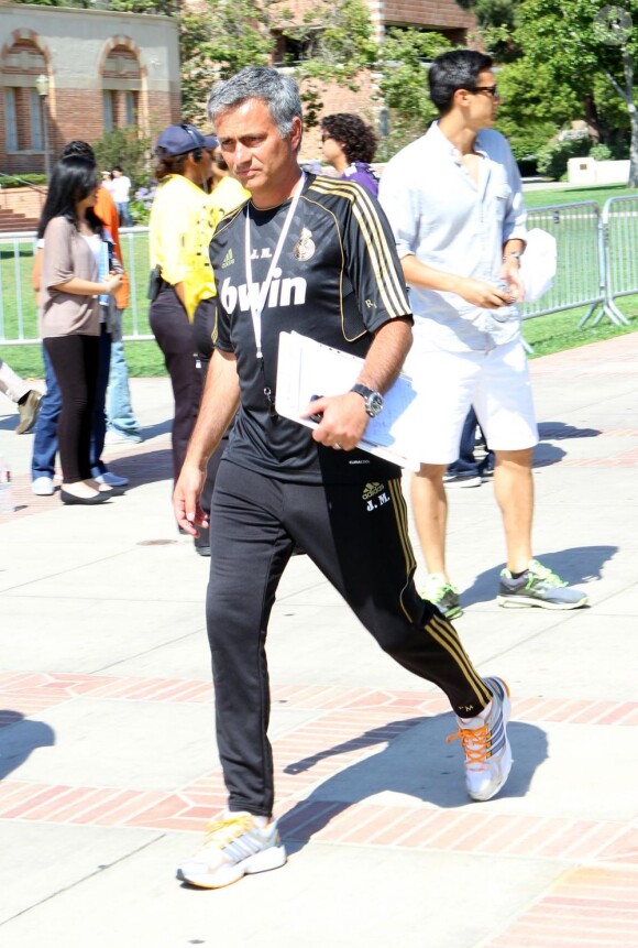 José Mourinho lors de l'entrainement avant le match Los Angeles-real de Madrid le 15 juillet 2011