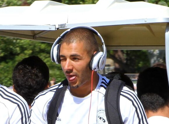 Karim Benzema lors de l'entrainement avant le match Los Angeles-real de Madrid le 15 juillet 2011