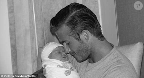 David Beckham et sa fille Harper, sur le twitter de Victoria Beckham