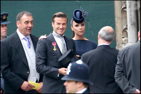 David et Victoria Beckham au mariage de Kat et William