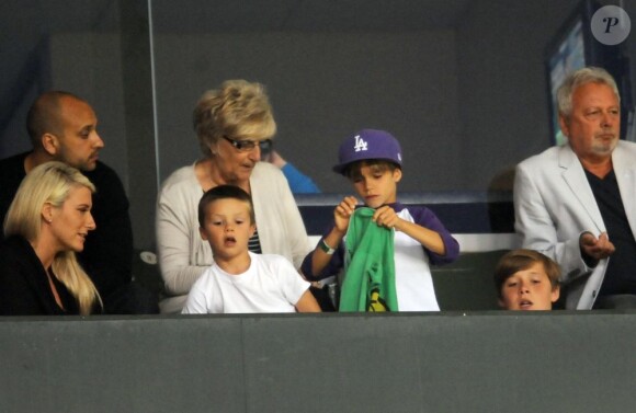 David Beckham soutenu par ses enfants le 20 juillet en Californie 