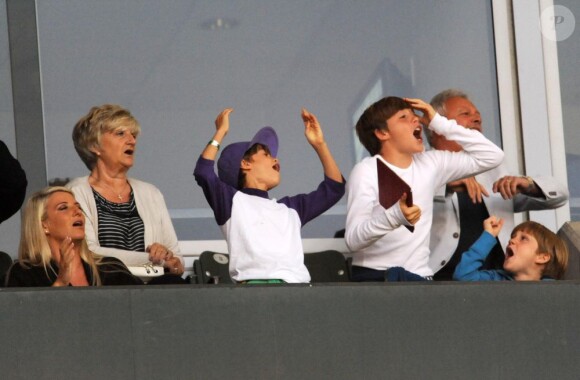 Les enfants de David Beckham supportent leur père le 20 juillet en Californie