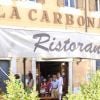 Woody Allen, Soon Yi, et leur deux filles le 21 juillet à Rome à la sortie du restaurant la Carbonara