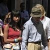 Woody Allen, Soon Yi, et leur deux filles le 21 juillet à Rome à la sortie du restaurant la Carbonara