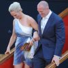 Pré-soirée du mariage de Zara Phillips et Mike Tindall, sur le yacht Britannia. Vendredi 29 juillet 2011