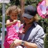 Gabriel Aubry a été cherché sa fille Nahla à l'école à Los Angeles, le 1e août 2011