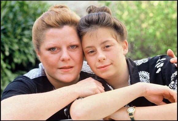 Aurore Drossart et sa mère Anne en 1989