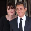 Nicolas Sarkozy et son épouse Carla Bruni en mai 011.