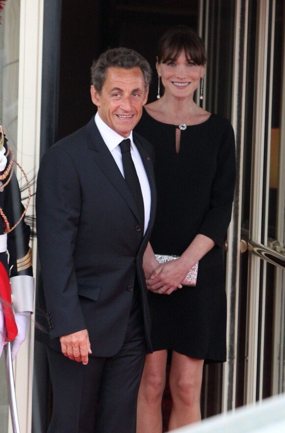 Nicolas Sarkozy et son épouse Carla Bruni en mai 011.