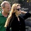 Angelina Jolie prend l'hélicoptère à Richmond en Angleterre le 11 août 2011