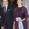 La princesse Victoria de Suède et son mari le prince Daniel procédaient à l'inauguration du Congrès nordique des juristes, à Stockholm, le jeudi 18 août 2011, au lendemain de l'annonce de sa grossesse.