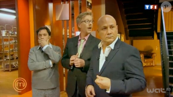 Le jury de Masterchef, Yves Camdeborde, Sébastien Demorand et Frédéric Anton dans la bande-annonce de Masterchef 2 diffusée le jeudi 25 août 2011