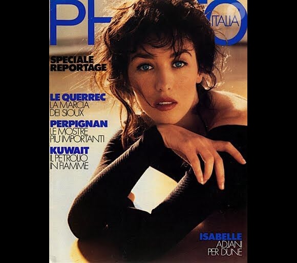 Novembre 1991 : Isabelle Adjani couvre l'édition italienne du magazine PHOTO. 