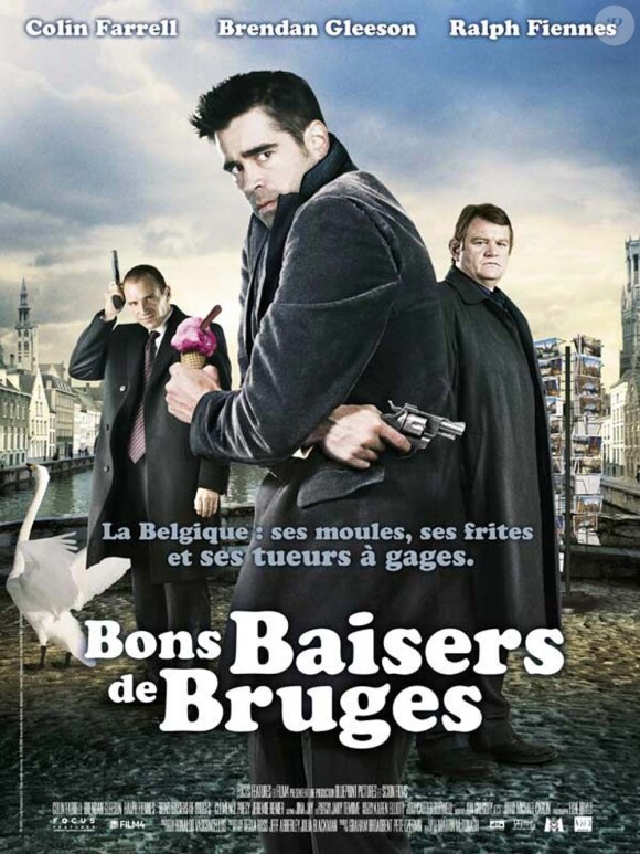 Colin Farrell et Ralph Fiennes dans Bons biasers de Bruges écrit et réalisé par Martin Mc Donagh.