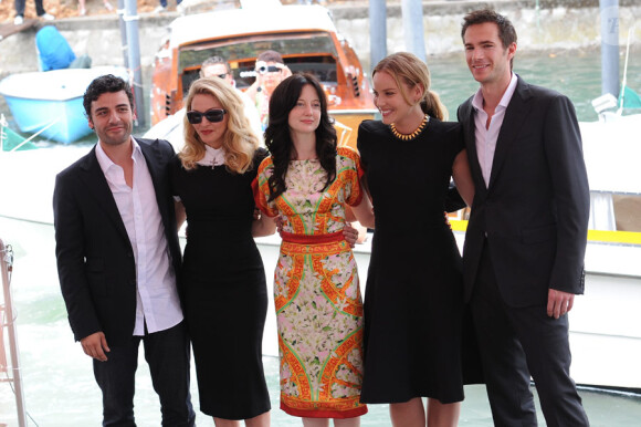 Madonna, Oscar Isaac, Andrea Riseborough, Abbie Cornish et James D'Arcy  lors du photocall du film W.E. au festival de Venise le 1er septembre 2011