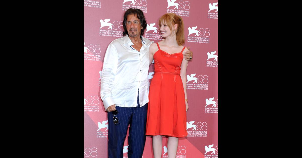 Al Pacino et Jessica Chastain lors du photocall du film Wilde Salome