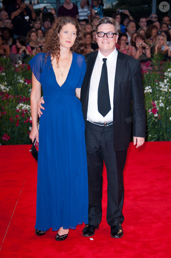Tomas Alfredson et son épouse lors de la présentation au festival de Venise du film La Taupe le 5 septembre 2011